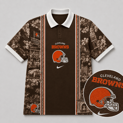 CLE Premium NFL Heritage Cityscape Polo Shirt for Loyal Fans