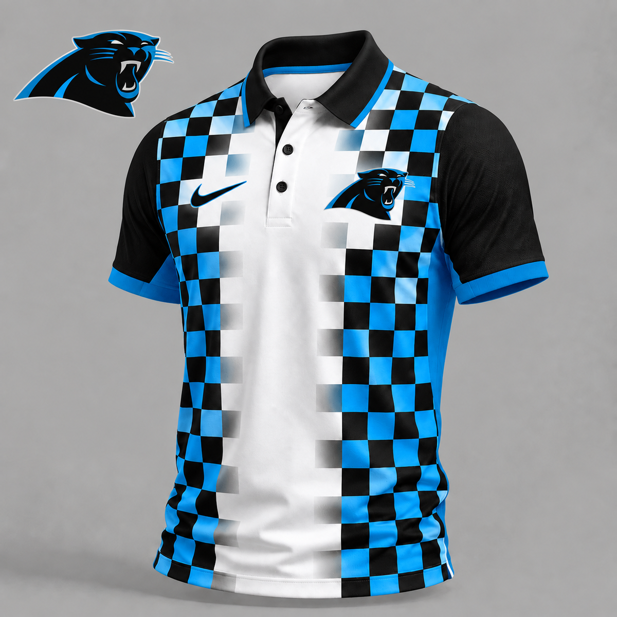 CP Premium NFL Checkered Fade Polo Shirt