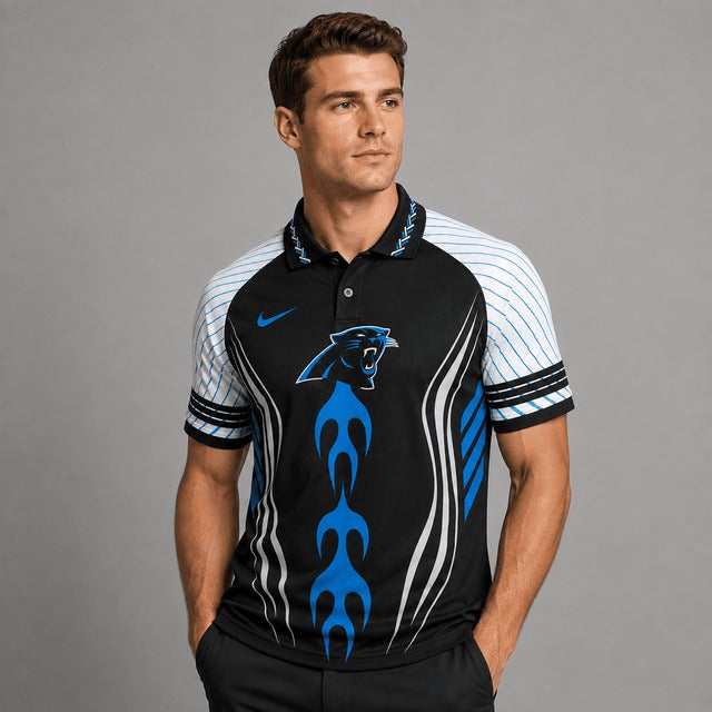 CP Premium NFL Flame Stripe Athletic Polo Shirt