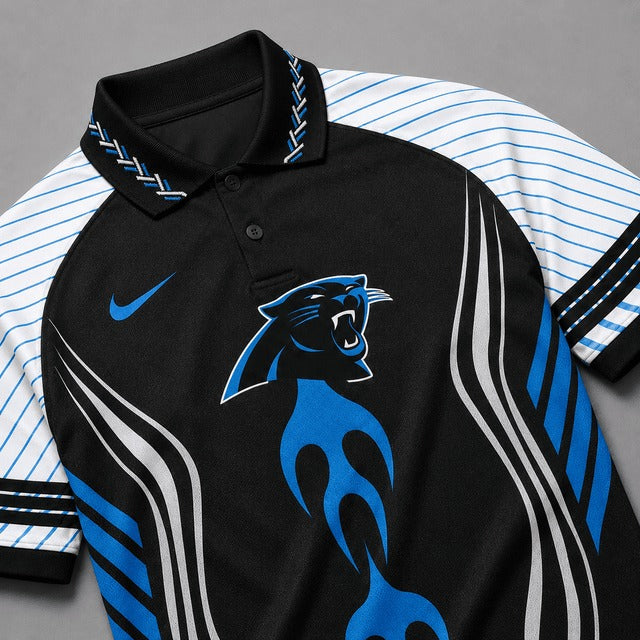 CP Premium NFL Flame Stripe Athletic Polo Shirt