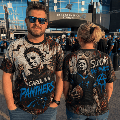 CP Premium NFL Michael Myers Sunday Nightmares 3D T-Shirt For Horror Football Fans