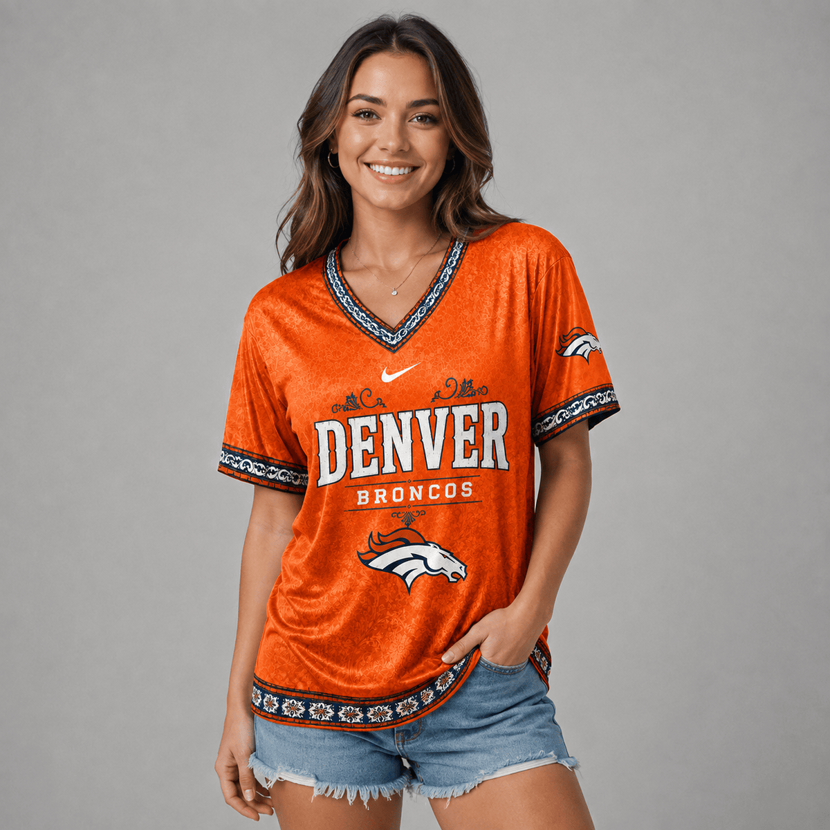 DB Premium NFL Classic Floral Satin Shirt