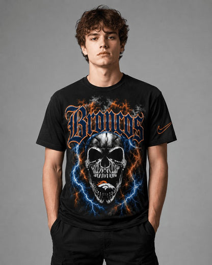 DB Premium NFL Premium Skull Lightning Graphic T-Shirt