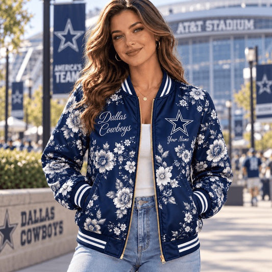 DC NFL Baseball Jacket Custom Name For Fan