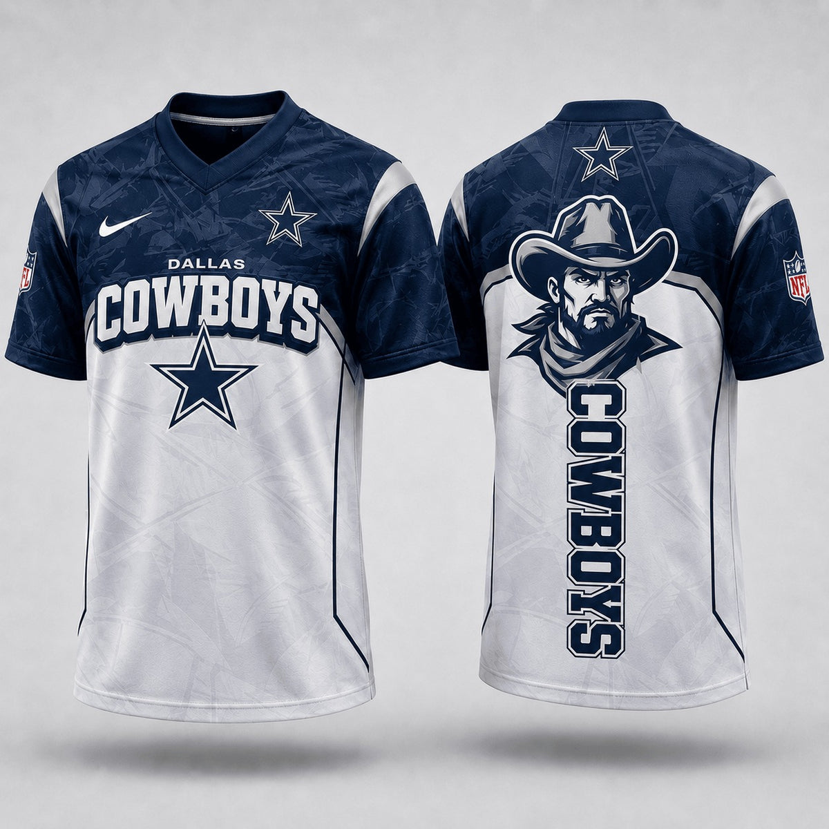 DC Premium NFL Power Graphic 3D V-neck Shirt