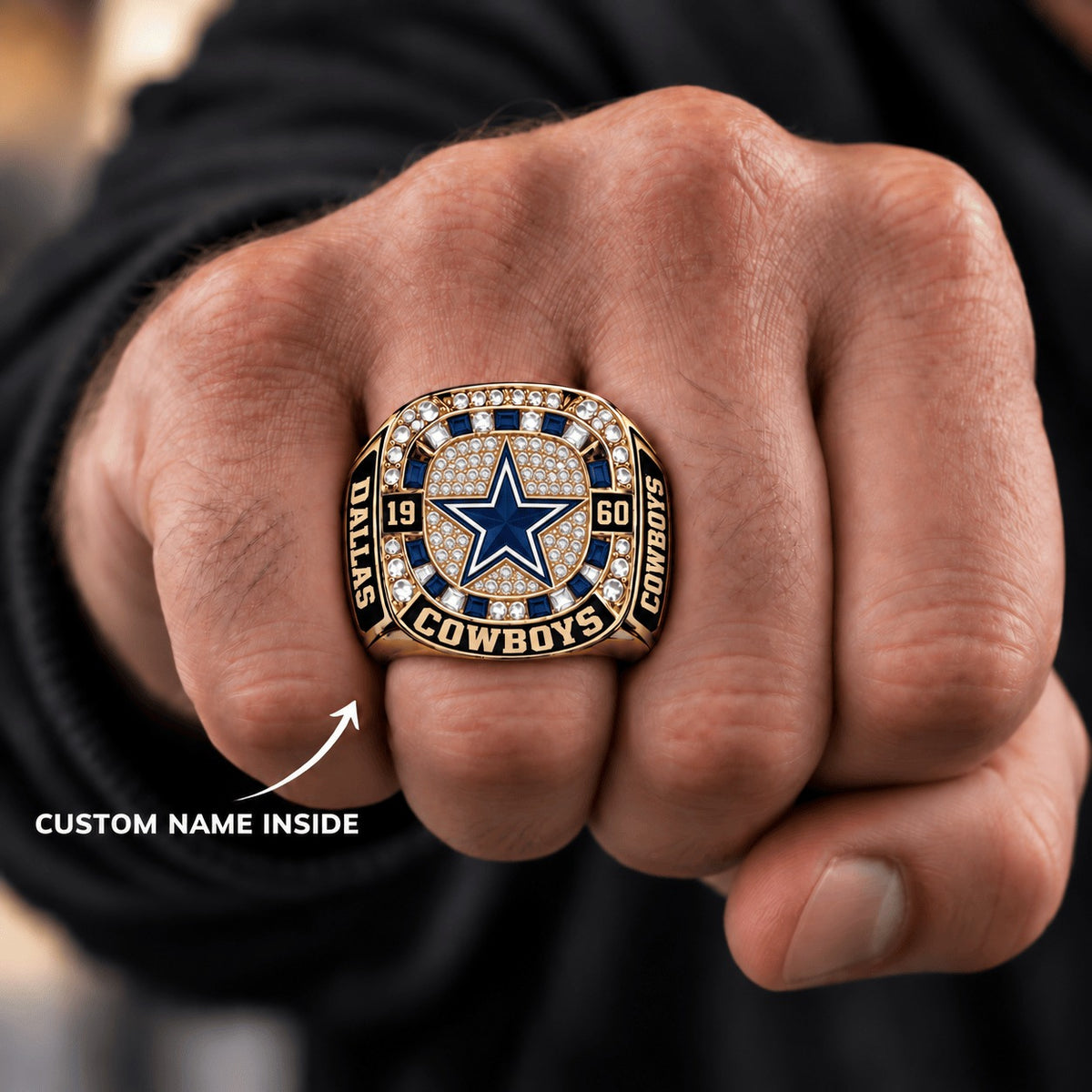 DC x NFL Men Ring Custom Name For Fan