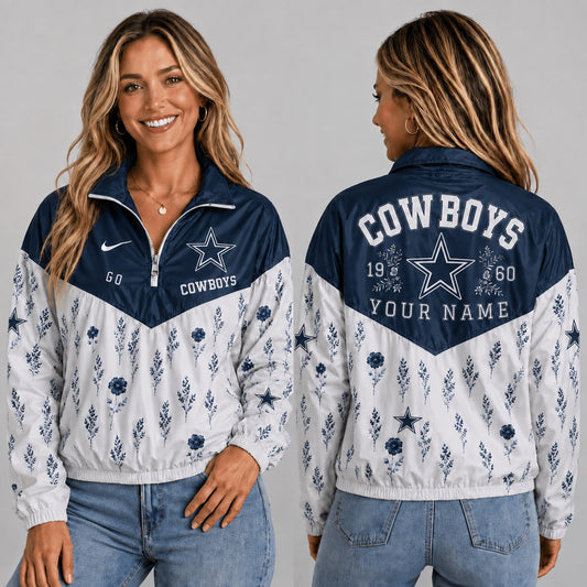 DC x NFL Personalized Women Quarter Zip Jacket