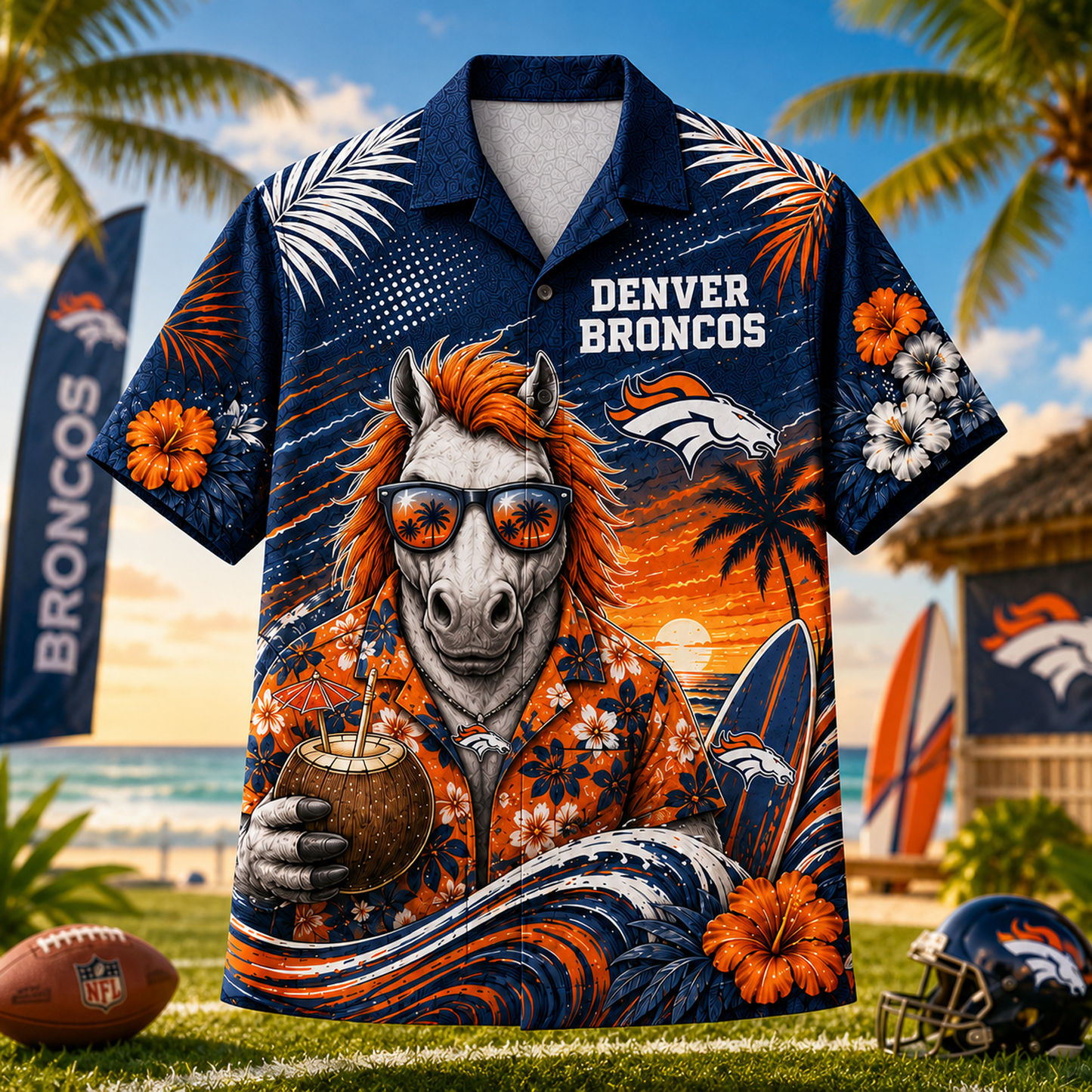 DEN x NFL Premium Beach Vibes Hawaiian Shirt
