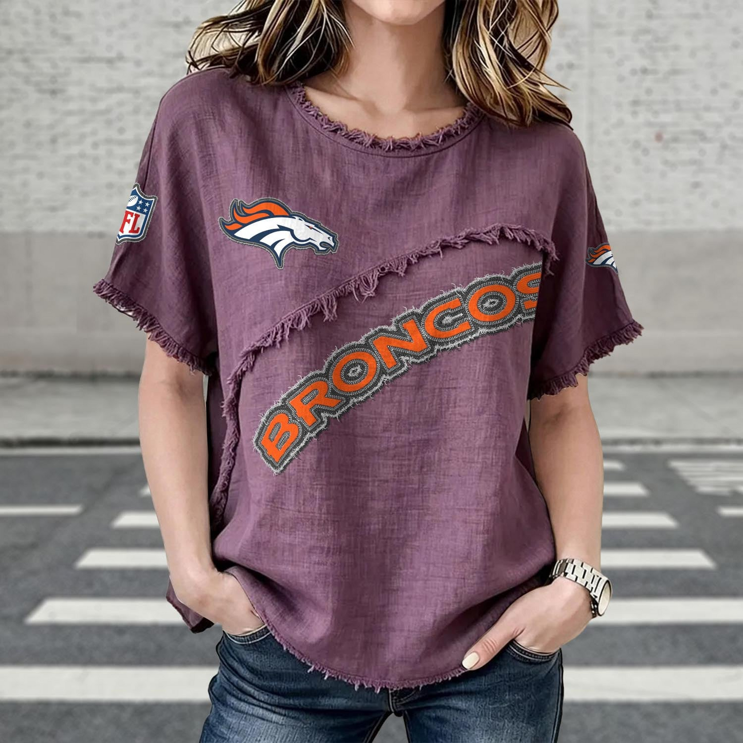 DEN x NFL Women’???s Vintage O-Neck 2905 DatND DVT