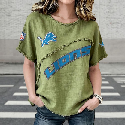 DET x NFL Women’???s Vintage O-Neck 2905 DatND DVT
