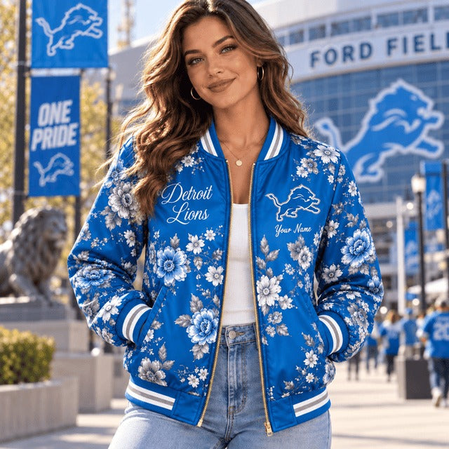 DL NFL Baseball Jacket Custom Name For Fan