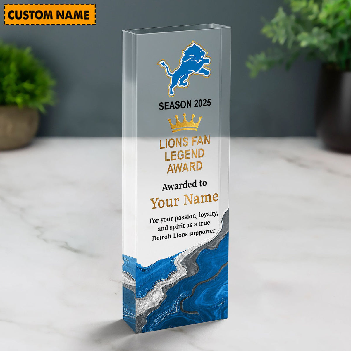 DL NFL Personalized Acrylic Award Plaque Funny Christmas Gift For Family