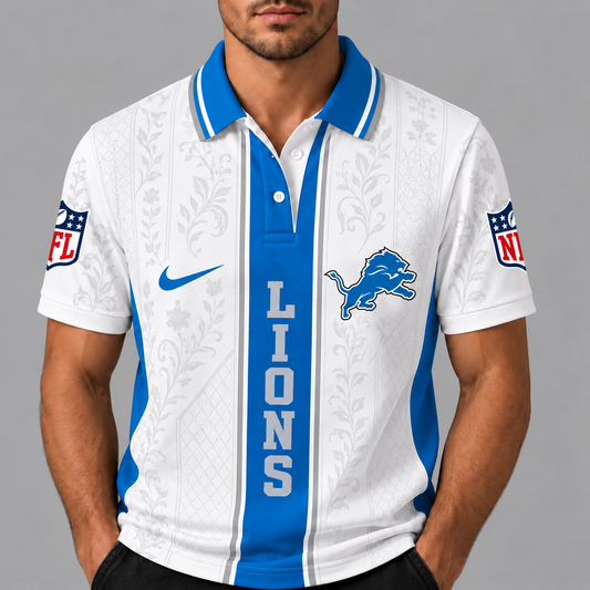 DL Premium NFL Floral Elegance Men‘s Polo Shirt