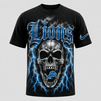 DL Premium NFL Premium Skull Lightning Graphic T-Shirt