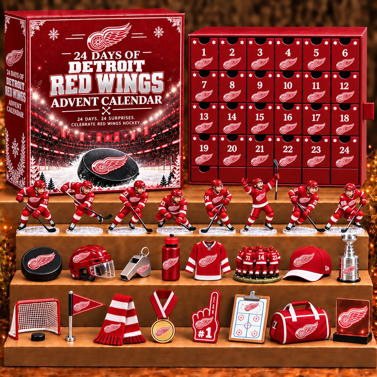 DRW x NHL Personalized 24 Days Of Hockey Ice Advent Calendar Blink Box