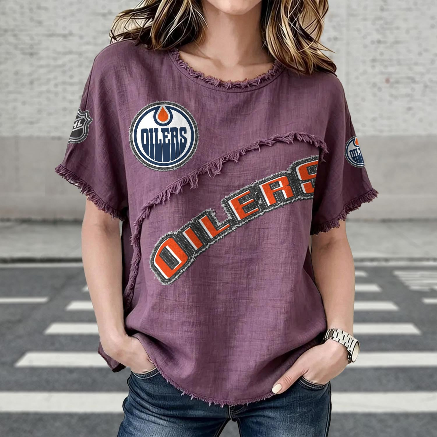 EDM x NHL Women’???s Vintage O-Neck 2905 DatND DVT