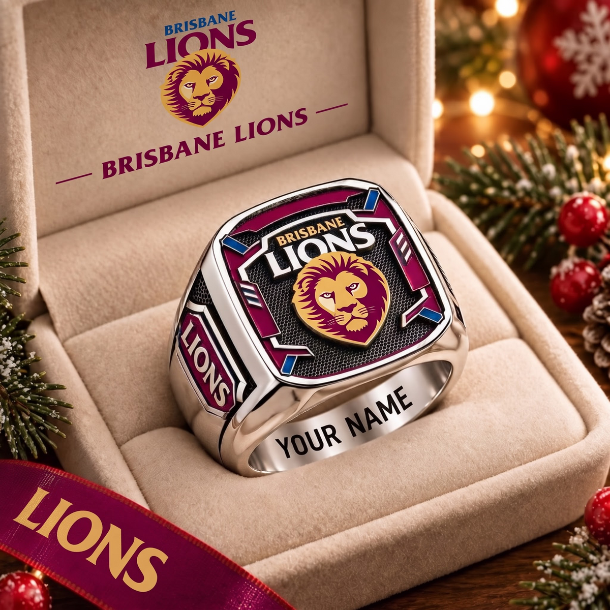 Exclusive AFL x BL Personalized Name Ring