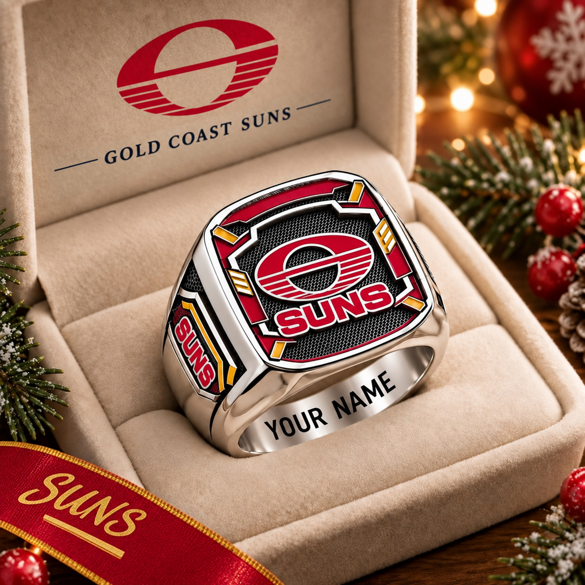 Exclusive AFL x GCS Personalized Name Ring