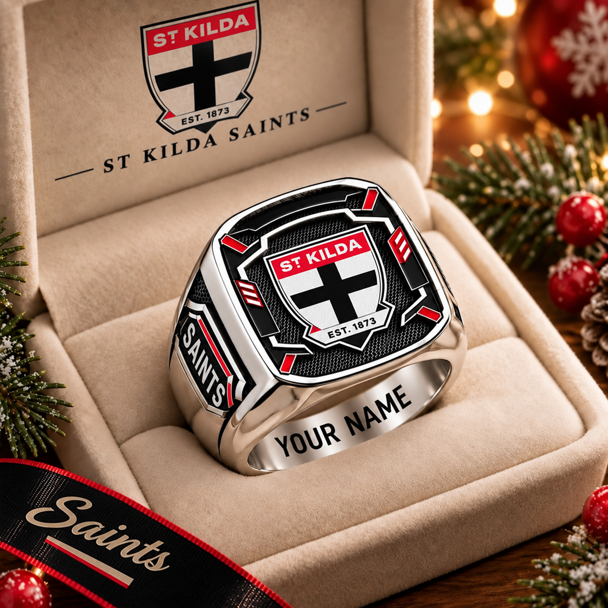 Exclusive AFL x STKS Personalized Name Ring