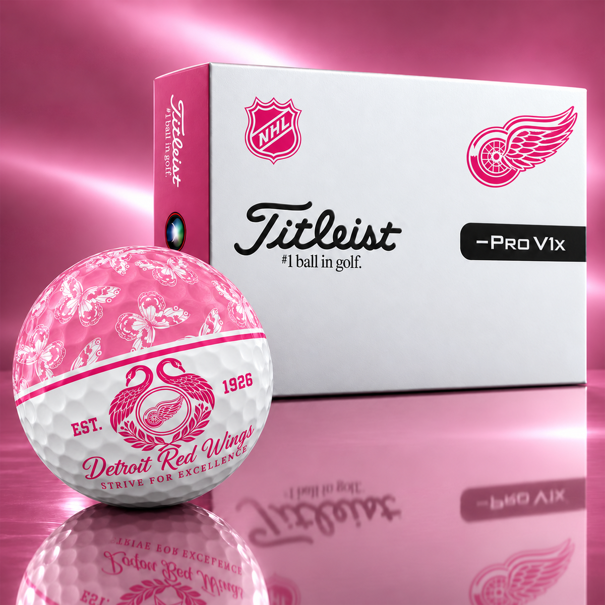 Exclusive Elegant NHL x DET Golf Ball