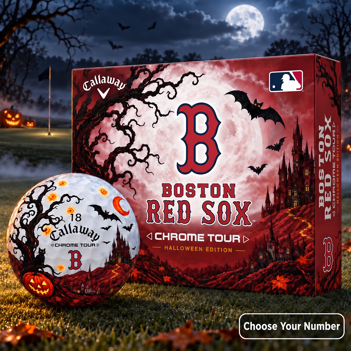 Exclusive MLB x BOS Halloween Edition Personalized Golf Ball