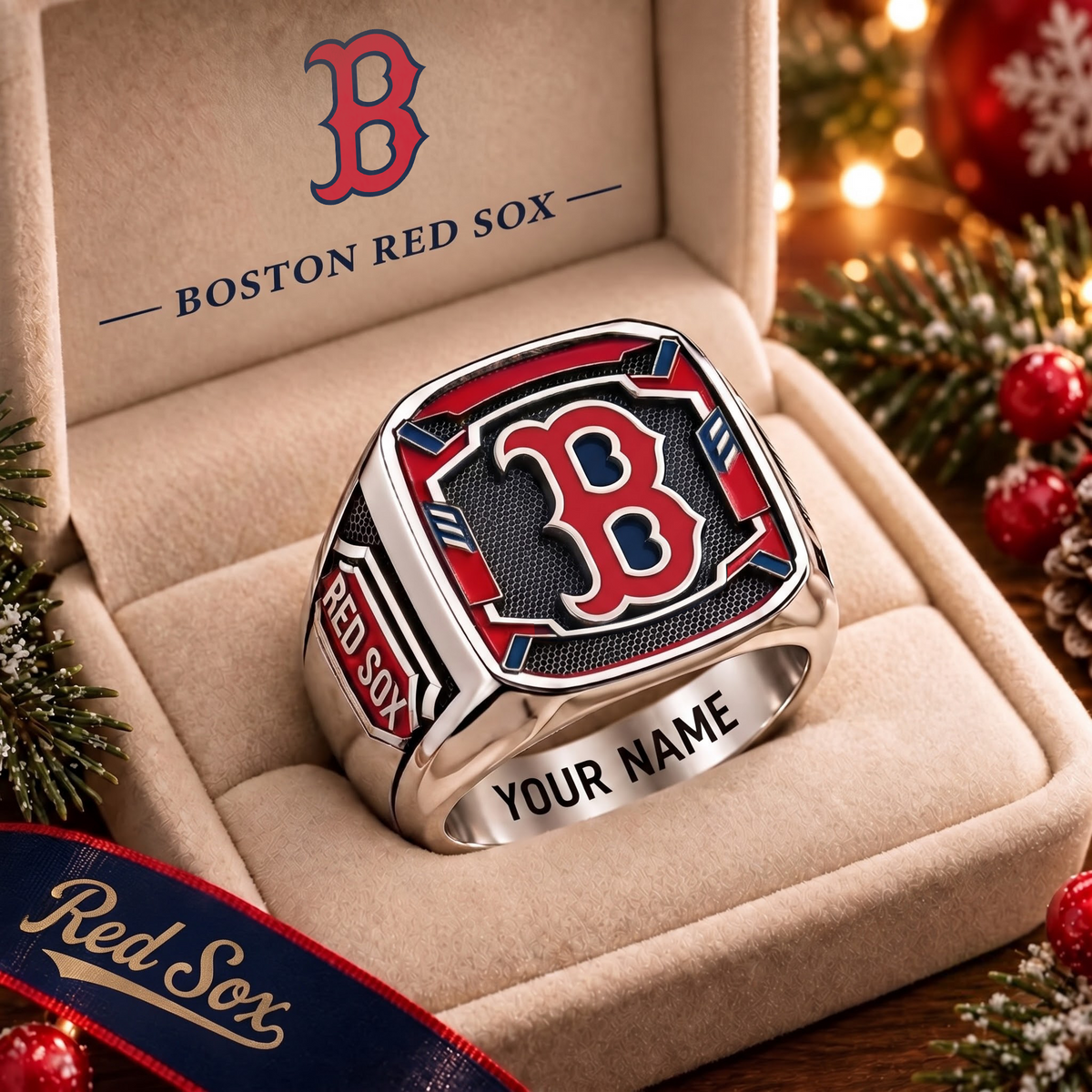 Exclusive MLB x BOS Personalized Name Ring