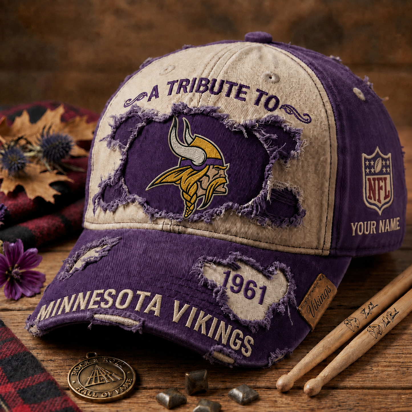 Exclusive NFL x MIN Personalized Name Cap