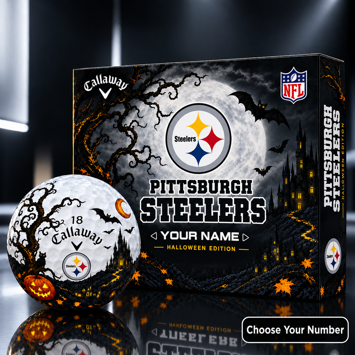 Exclusive NFL x PIT HLW V4 Golf Ball