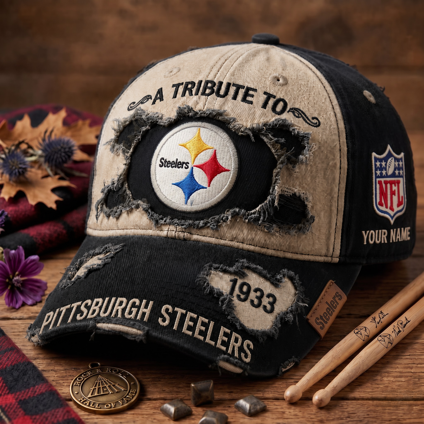 Exclusive NFL x PIT Personalized Name Cap
