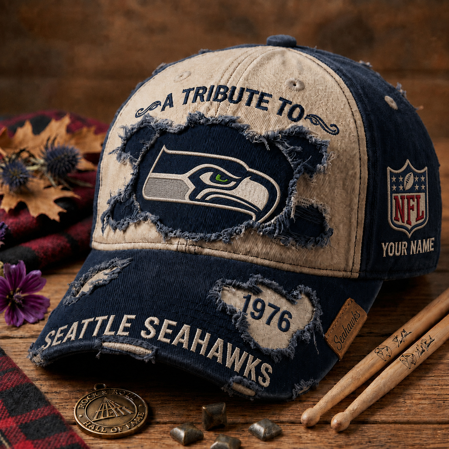 Exclusive NFL x SEA Personalized Name Cap