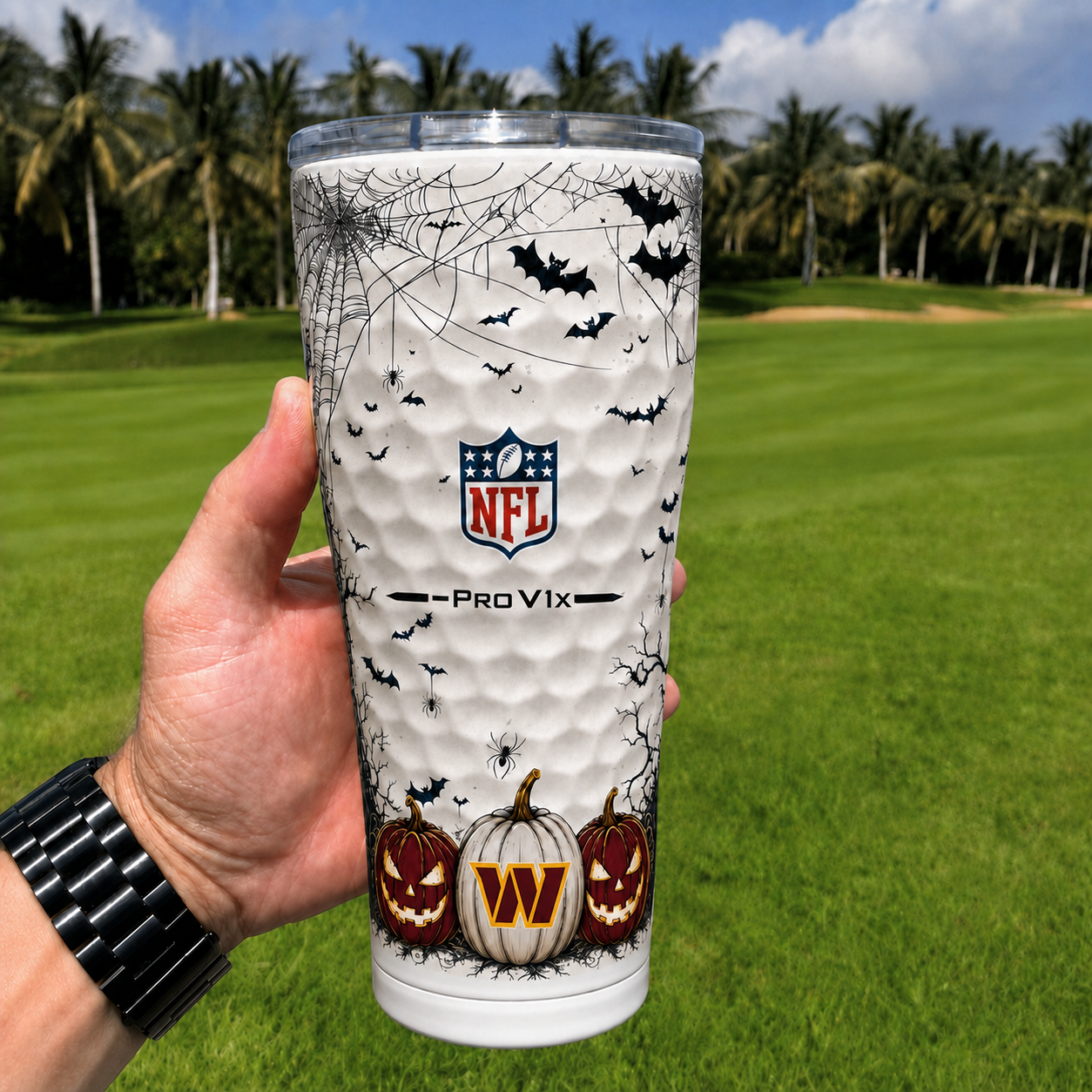 Exclusive NFL x WAS Halloween V2 Monogram Golf Tumbler