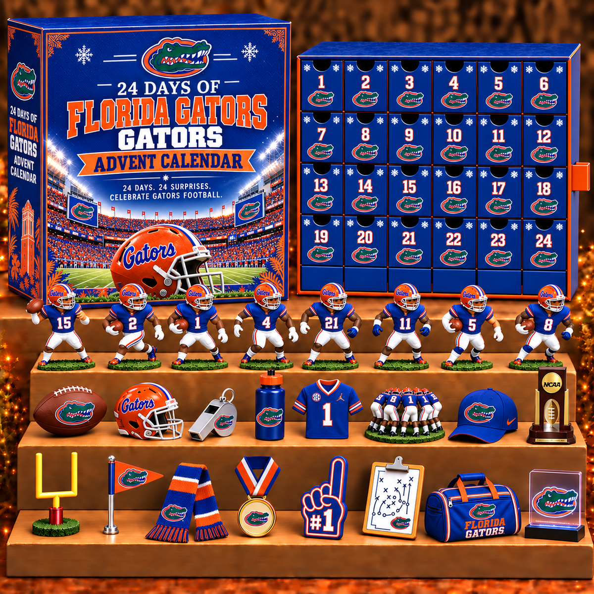 FG x NCAA Personalized 24 Days Of American Football Advent Calendar Blink Box