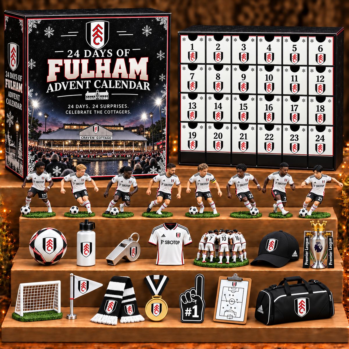 FUL x EPL Personalized 24 Days Of American Football Advent Calendar Blink Box