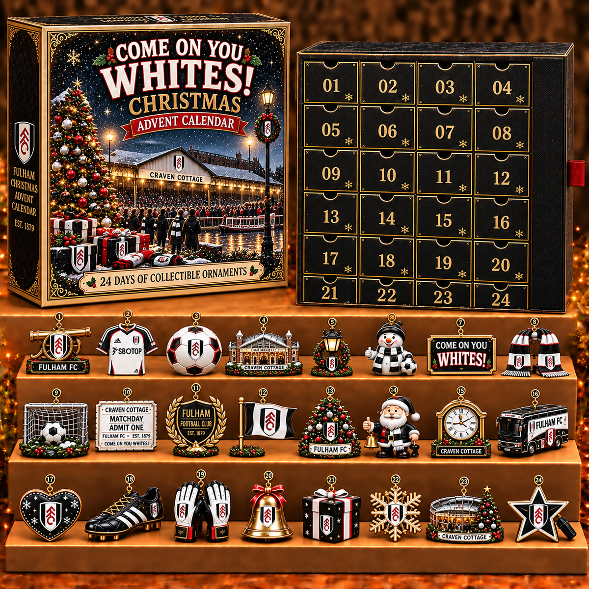 FUL x EPL Personalized 24 Days Of Football Advent Calendar Blink Box V2