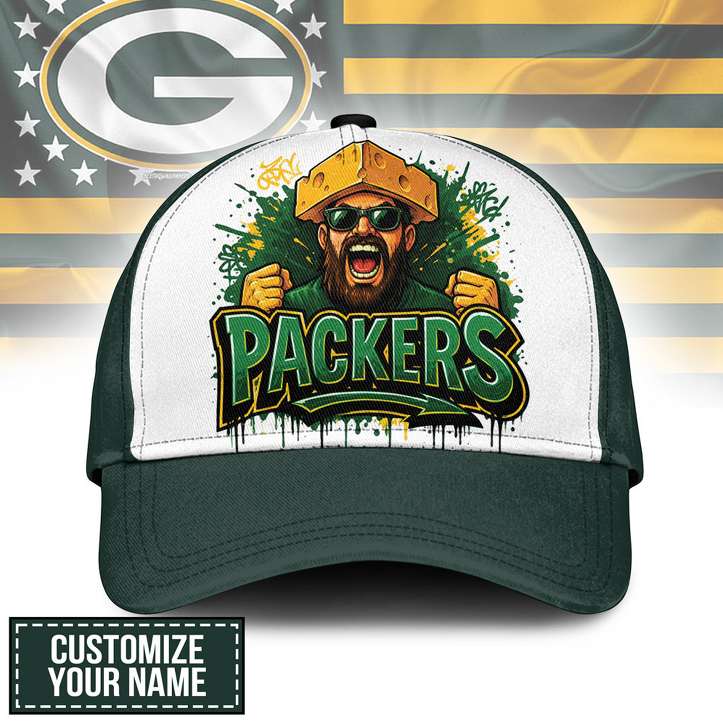 GB x NFL Premium Custom Graffiti Team Cap