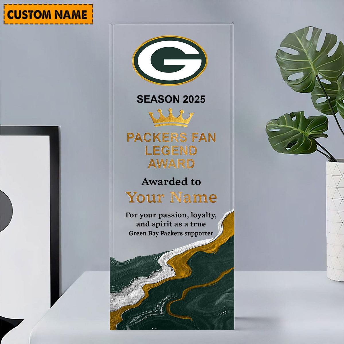 GBP NFL Personalized Acrylic Award Plaque Funny Christmas Gift For Family