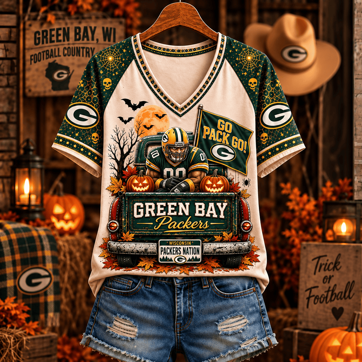 GBP Premium Halloween V-Neck T Shirt Gift For Fan