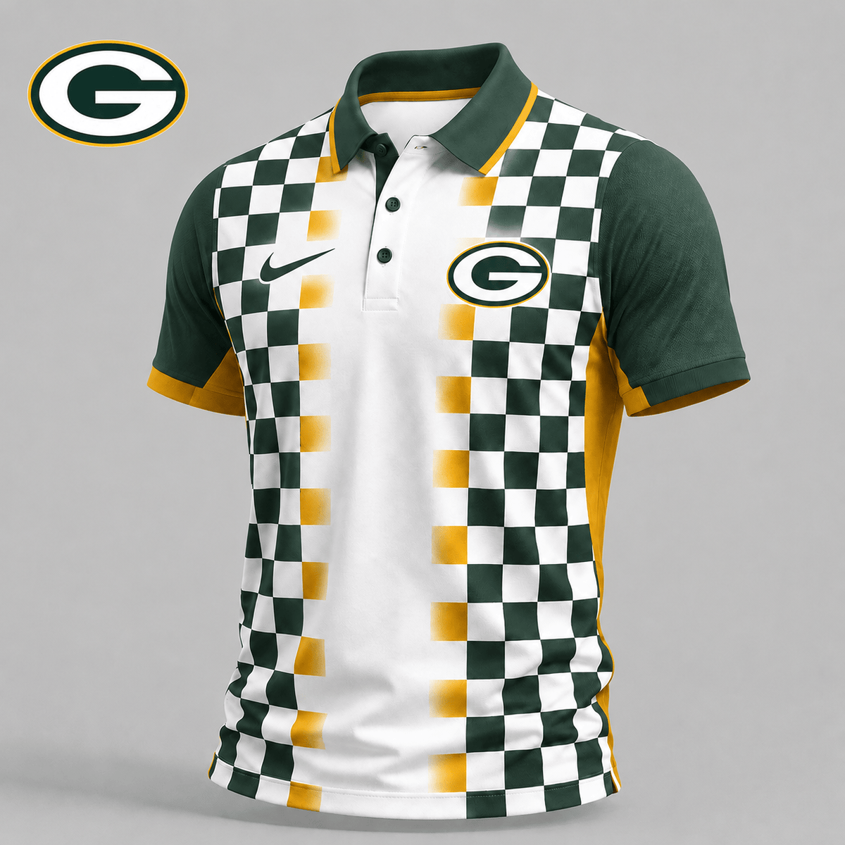 GBP Premium NFL Checkered Fade Polo Shirt