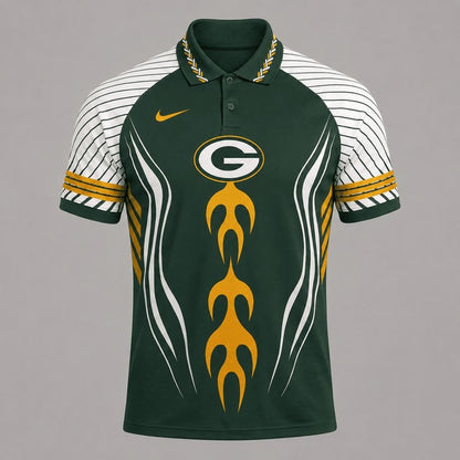 GBP Premium NFL Flame Stripe Athletic Polo Shirt