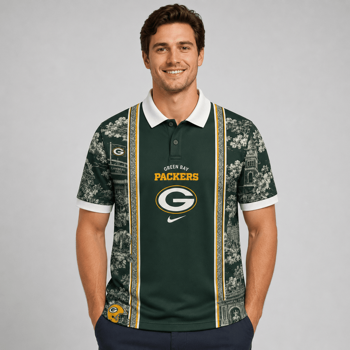 GBP Premium NFL Heritage Cityscape Polo Shirt for Loyal Fans