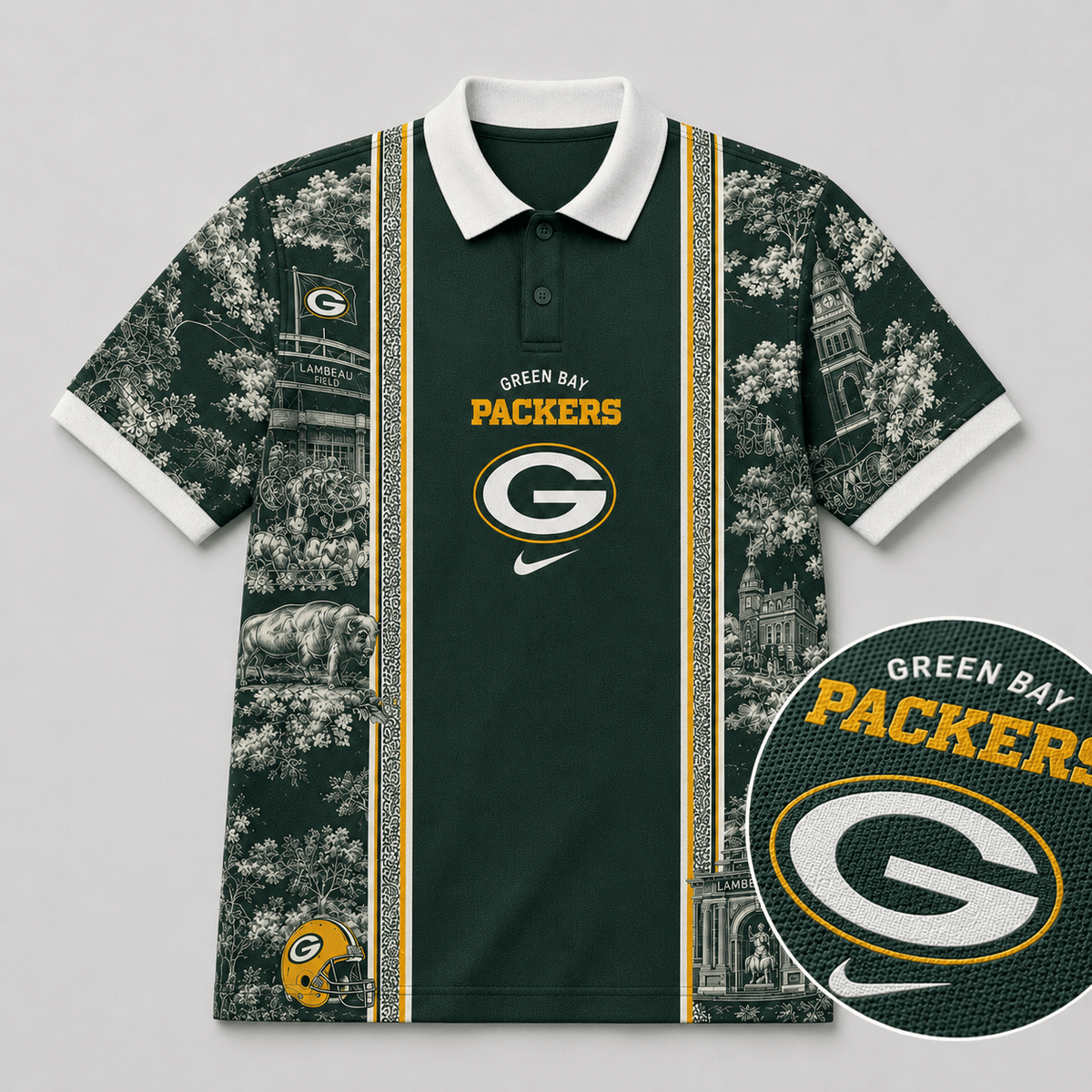 GBP Premium NFL Heritage Cityscape Polo Shirt for Loyal Fans