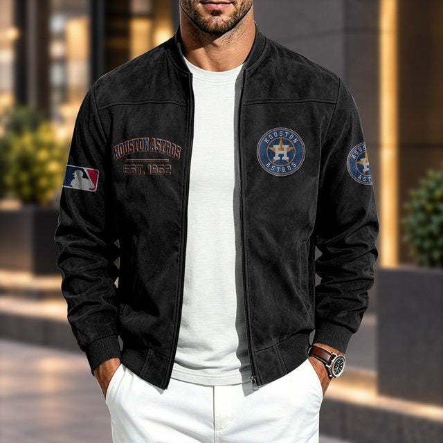 HA x MLB Suede Bomber Jacket