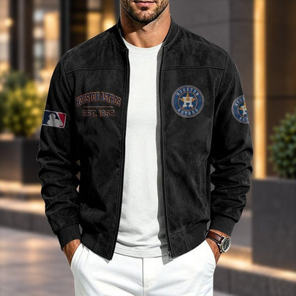 HA x MLB Suede Bomber Jacket