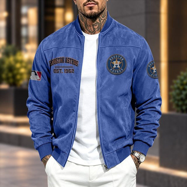 HA x MLB Suede Bomber Jacket