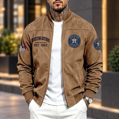 HA x MLB Suede Bomber Jacket