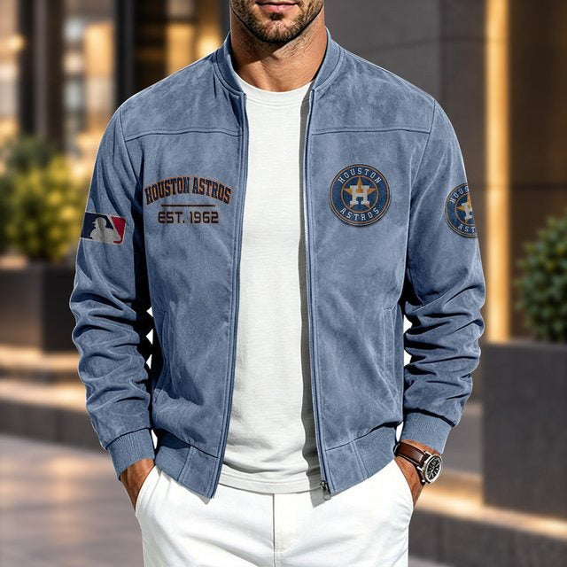HA x MLB Suede Bomber Jacket