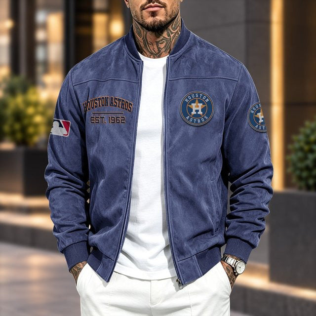 HA x MLB Suede Bomber Jacket