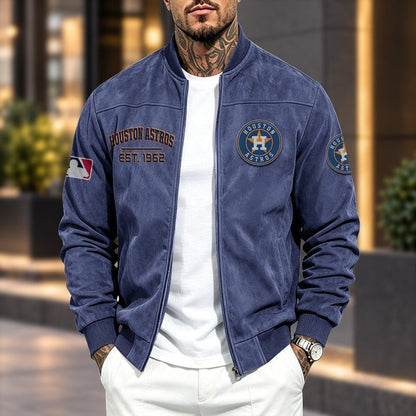 HA x MLB Suede Bomber Jacket