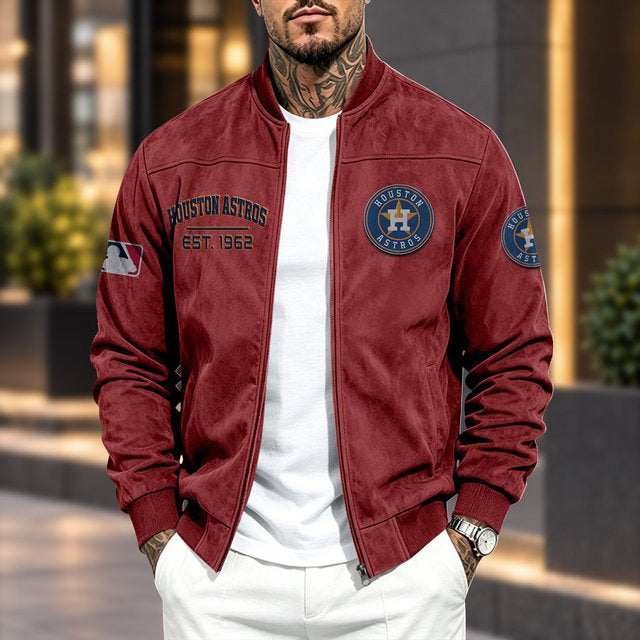 HA x MLB Suede Bomber Jacket