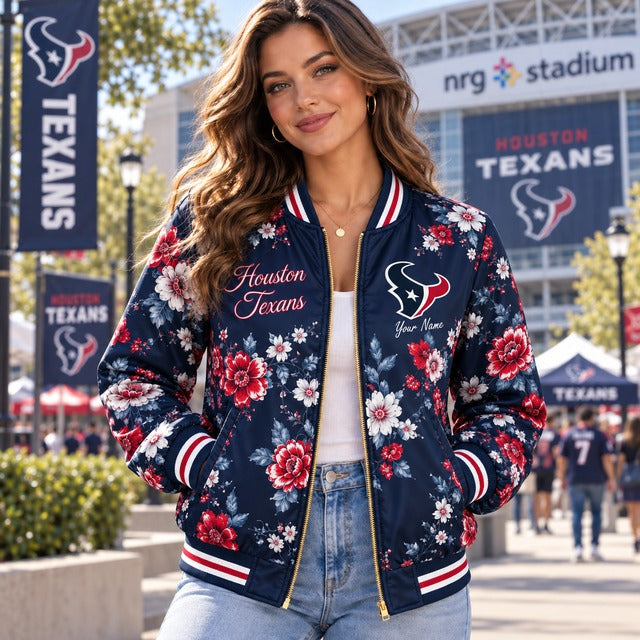 HT NFL Baseball Jacket Custom Name For Fan